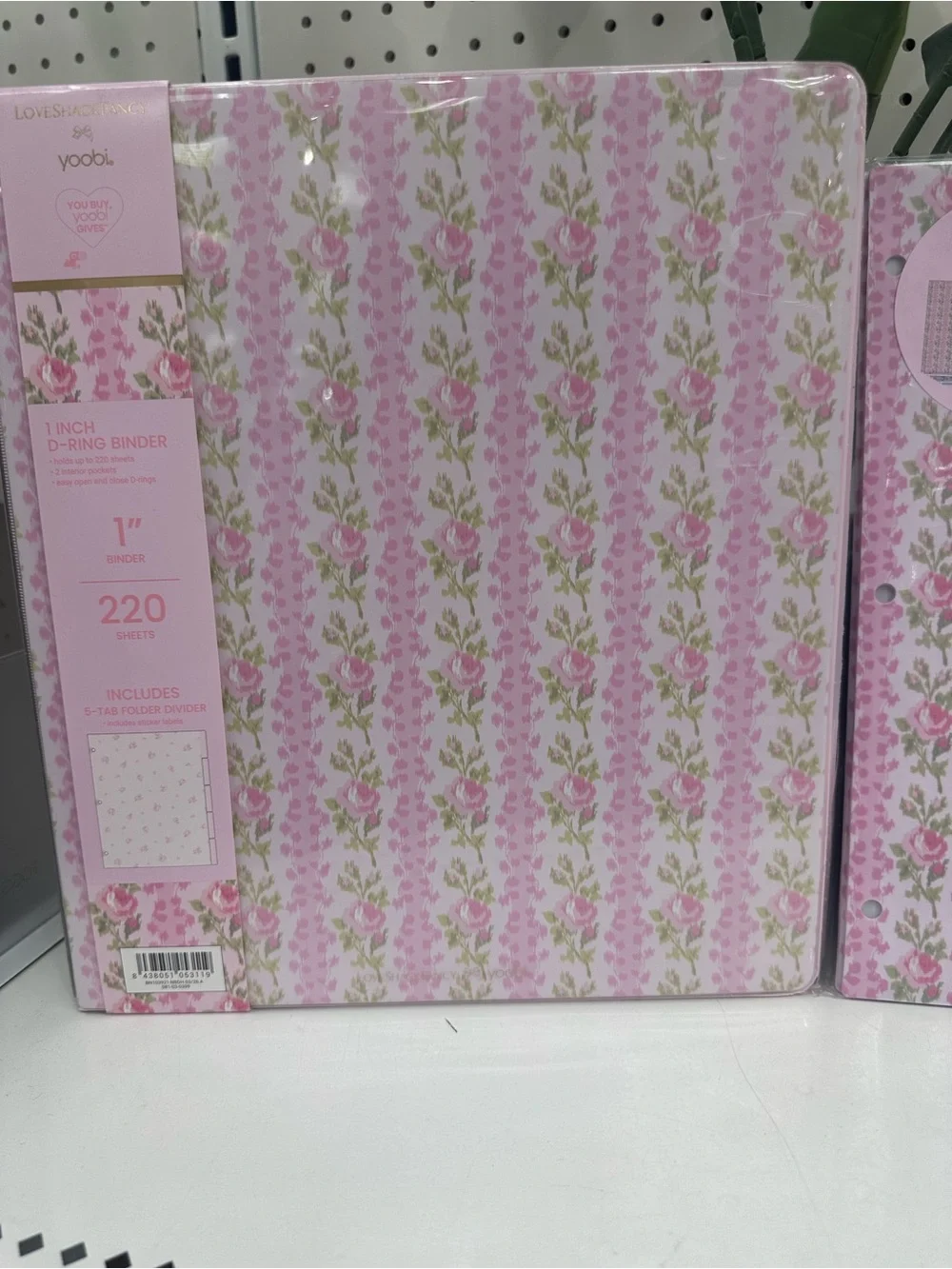 Love Shack Fancy x target/Yoobi Binder and Dividers pink Floral Set